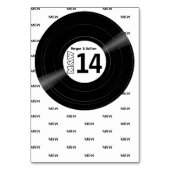 Vinyl Record Monogram Patroon Wit Kaart (Achterkant)