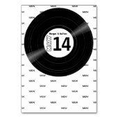 Vinyl Record Monogram Patroon Wit Kaart (Voorkant)