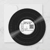 Vinyl Record Monogram - wit label Save The Date (Achterkant)