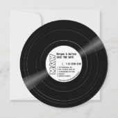 Vinyl Record Monogram - wit label Save The Date (Voorkant)