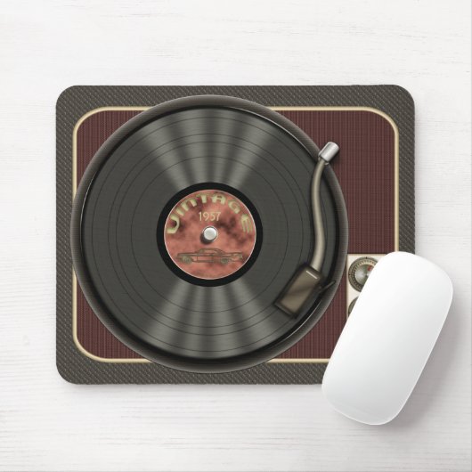  Vinyl Record Mousepad Muismat (Met muis)