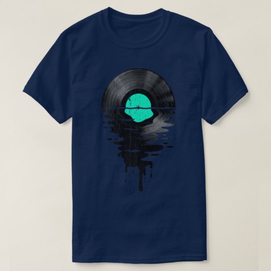 Vinyl Record Music LP Classic 80s Sunset  T-shirt (Design voorkant)