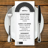 Vinyl Record Musical Weddenschap Black en White Menu