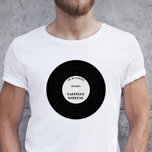 Vinyl Record Muziek Liefhebber Vrijgezellenfeest T-shirt