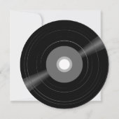 vinyl record muziek nodigt bruiloft uit kaart (Achterkant)
