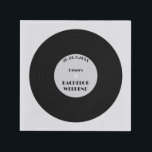 Vinyl Record Muziek Zwart Vrijgezellenweekend Servet<br><div class="desc">Stijlvolle  vinyl record stijl vrijgezellenfeestservetten. Design beschikt over zwart vinyl record,  retro lettertype tekst bachelor weekend en aangepaste naam en datum.</div>