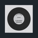 Vinyl Record Muziek Zwart Vrijgezellenweekend Servet<br><div class="desc">Stijlvolle  vinyl record stijl vrijgezellenfeestservetten. Design beschikt over zwart vinyl record,  retro lettertype tekst bachelor weekend en aangepaste naam en datum.</div>