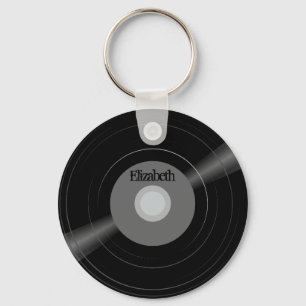 Vinyl Record naam Monogram Student Gift Sleutelhanger