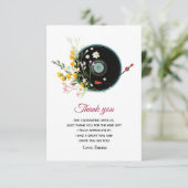 Vinyl Record, Oldies Rustic muziek, bedankt! Bedankkaart (Staand voorkant)