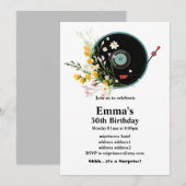 Vinyl Record, Oldies Rustic-muziek, bloemen, volwa Kaart (Voorkant / Achterkant)