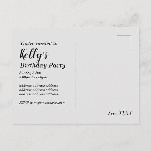 Vinyl Record, Oldies Rustic-muziek, bloemen, volwa Uitnodiging Briefkaart (Achterkant)