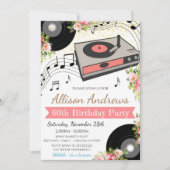 Vinyl Record Party Uitnodiging (Voorkant)