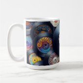 Vinyl Record Pattern 80s Retro Spectrum Koffiemok (Links)