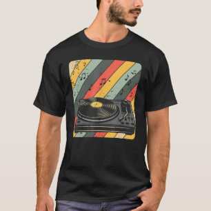 Vinyl Record Platenspeler DJ Muziek Mannen T-shirt