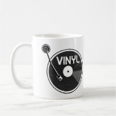 Vinyl Record Platenspeler zwart-wit Koffiemok (Links)