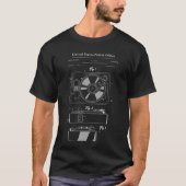 Vinyl Record Player Patent Schematic Platenspeler T-shirt (Voorkant)