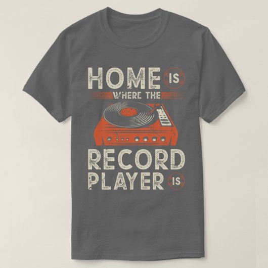 Vinyl Record Player Vinyl Records T-shirt (Design voorkant)