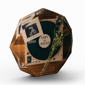  Vinyl Record Player zwangerschapsaankondiging Fotoblokken (Links)
