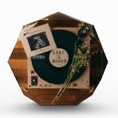  Vinyl Record Player zwangerschapsaankondiging Fotoblokken (Voorkant)