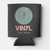 Vinyl Record Retro Disco Muziekontwerp Blikjeskoeler (Voorkant)