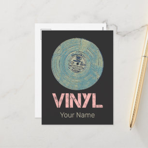 Vinyl Record Retro Disco Muziekontwerp Feestdagenkaart