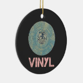 Vinyl Record Retro Disco Muziekontwerp Keramisch Ornament (Rechts)