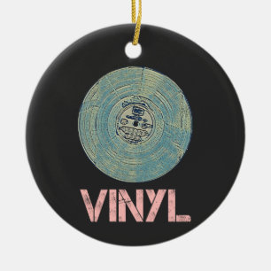 Vinyl Record Retro Disco Muziekontwerp Keramisch Ornament