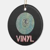 Vinyl Record Retro Disco Muziekontwerp Keramisch Ornament (Links)