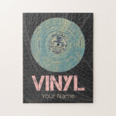 Vinyl Record Retro Disco  Muziekontwerp Legpuzzel (Verticaal)