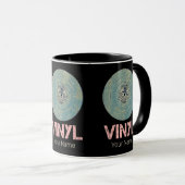 Vinyl Record Retro Disco  Muziekontwerp Mok (Voorkant rechts)
