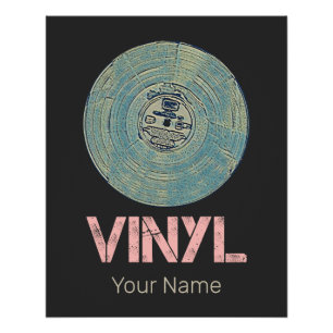 Vinyl Record Retro Disco  Muziekontwerp Perfect Poster