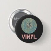 Vinyl Record Retro Disco Muziekontwerp Ronde Button 5,7 Cm (Voorkant /achterkant)