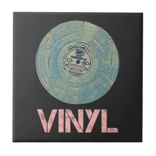 Vinyl Record Retro Disco Muziekontwerp Tegeltje