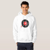 Vinyl Record Retro Grunge met Sakura Blossom Hoodie (Voorkant volledig)