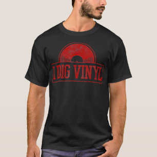 Vinyl Record  Retro Old School Music DJ T-shirt