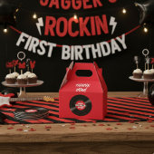 Vinyl Record Rock and Roll Birthday Red Gable Bedankdoosjes