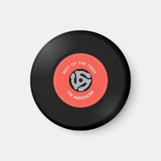 Vinyl Record Single Design Magneet (Voorkant)