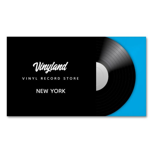 Vinyl Record Store Magnetisch Visitekaartje (Voorkant)