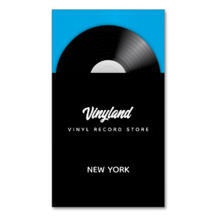 Vinyl Record Store Magnetisch Visitekaartje
