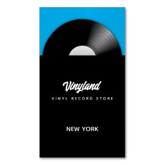 Vinyl Record Store Magnetisch Visitekaartje