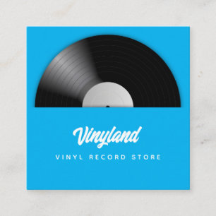 Vinyl Record Store Vierkante Visitekaartje
