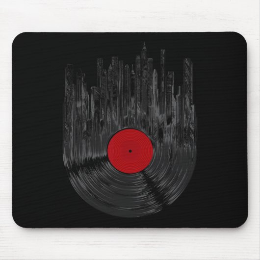 Vinyl Record Sunset Retro Vinyl Record Tour Muismat (Voorkant)