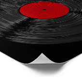 Vinyl Record Sunset Retro Vinyl Record Tour Poster (Hoek)