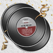 Vinyl Record Surprise Birthday Party Invitation Kaart