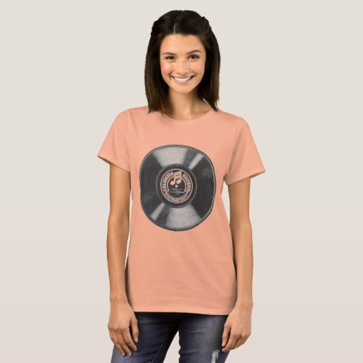Vinyl Record T-Shirt (Voorkant volledig)