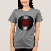 vinyl record Tri-Blend shirt (Voorkant)