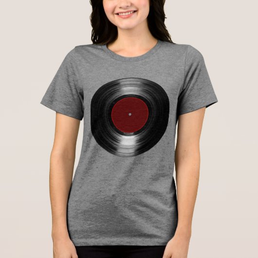 vinyl record Tri-Blend shirt (Voorkant)