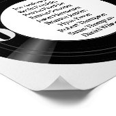 Vinyl Record Trouwgrijs Zitplaatdiagram Poster (Hoek)