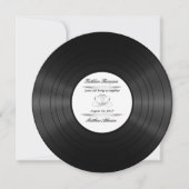 vinyl record trouwuitnodiging kaart (Voorkant)