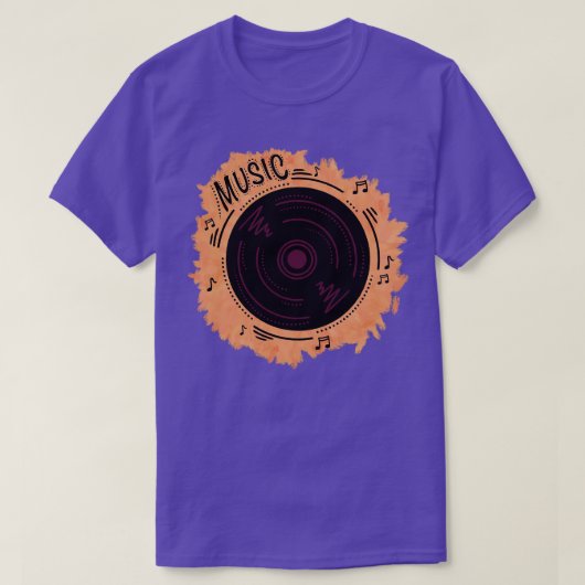 Vinyl record van een grammofoon t-shirt (Design voorkant)